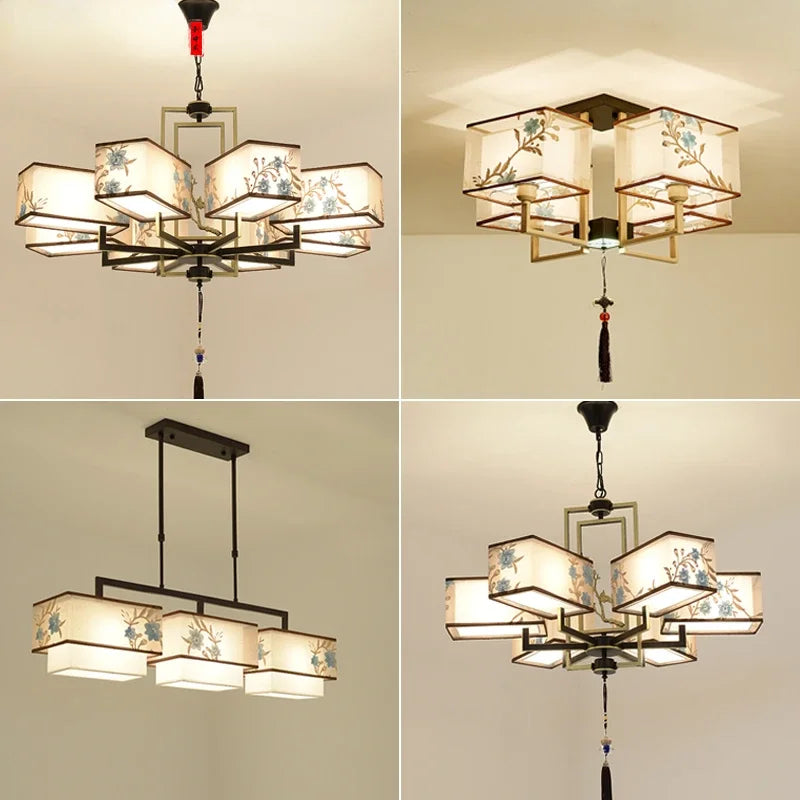lustre chinois suspendu style moderne pour une ambiance simple - vue 2 sur 19