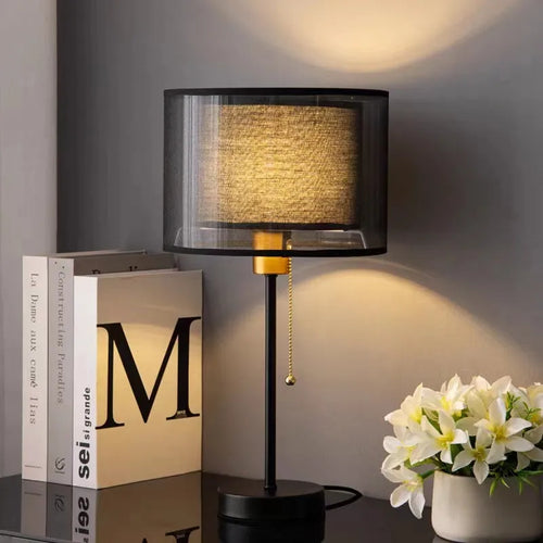 Nordic vintage luxury fabric table lamp