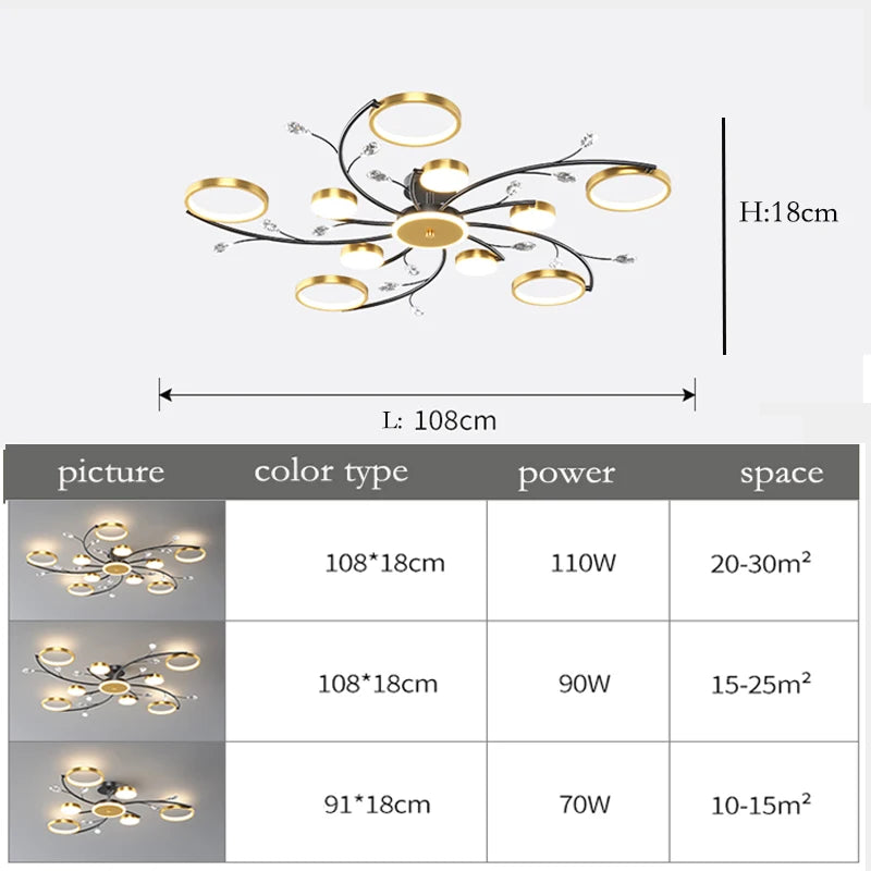 lustre nordique lumineux pour un éclairage intérieur élégant - vue 5 sur 7