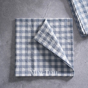 Country-style cotton gingham napkin washable