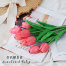 5 Bundles Vibrant Real Touch Artificial Tulips -Faux Flowers - &Home Accent - Weddings,Mother's Day,Valentine's Day