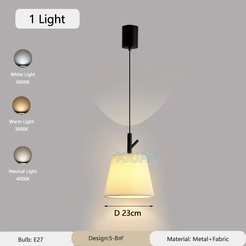Vintage fabric wall light for decorative indoor lighting