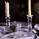 bougeoir en verre pour décoration romantique et centre de table