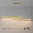 lustre moderne simple avec bande linéaire led pour restaurant