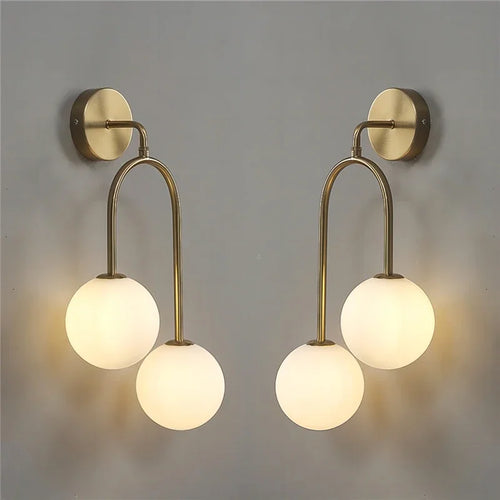 applique murale nordique en verre pour éclairage intérieur