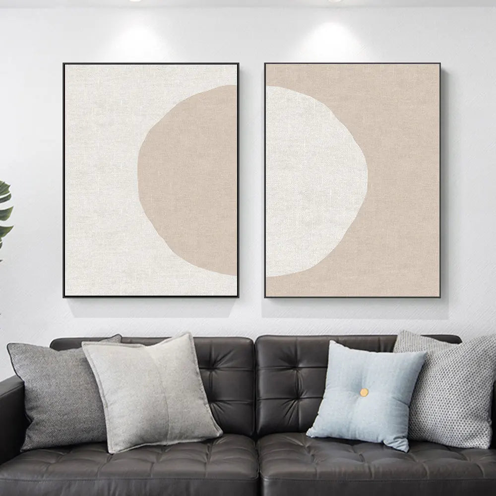 décoration abstraite moderne cercles sur toile pour la maison - vue 3 sur 8
