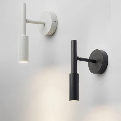 Minimalist nordic rotatable LED aluminium wall light - vue 3 sur 9