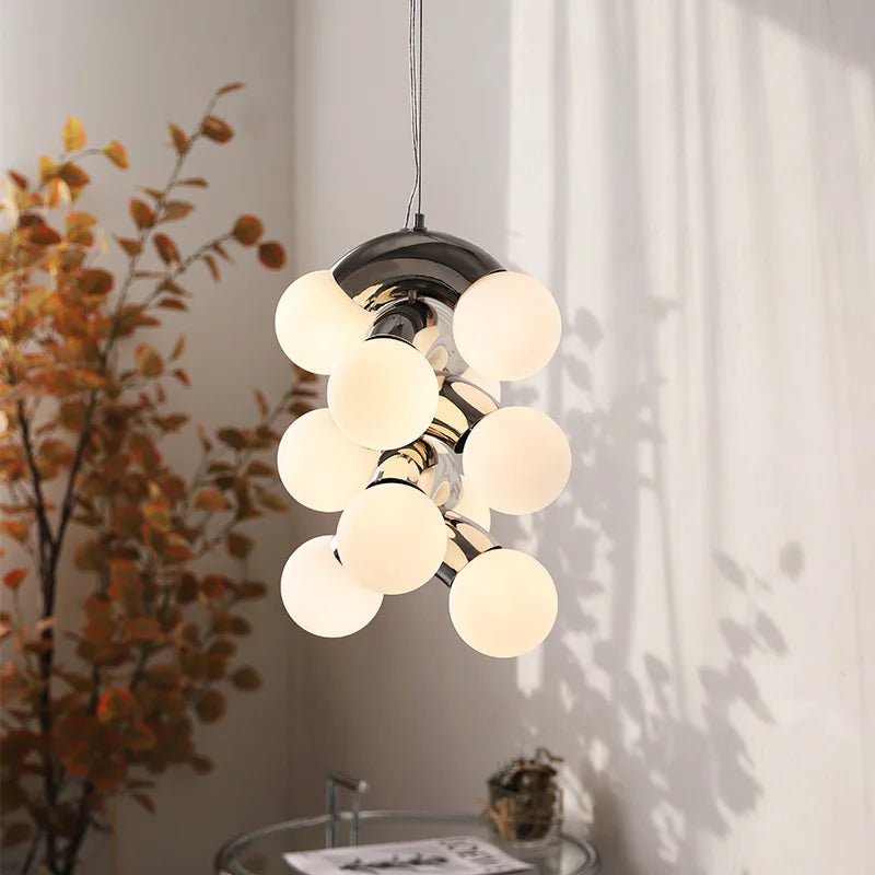 lustre moderne créatif style nordique vintage forme raisin décoratif