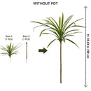 Set of 3 artificial dracaena plants for realistic decoration