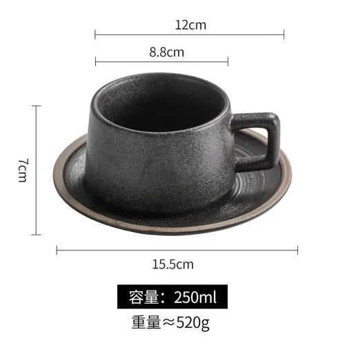 Service à thé céramique rétro japonais tasses soucoupes