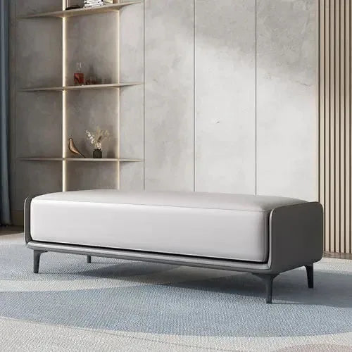 tabourets en cuir italien design pour salon et chambre - vue 6 sur 15