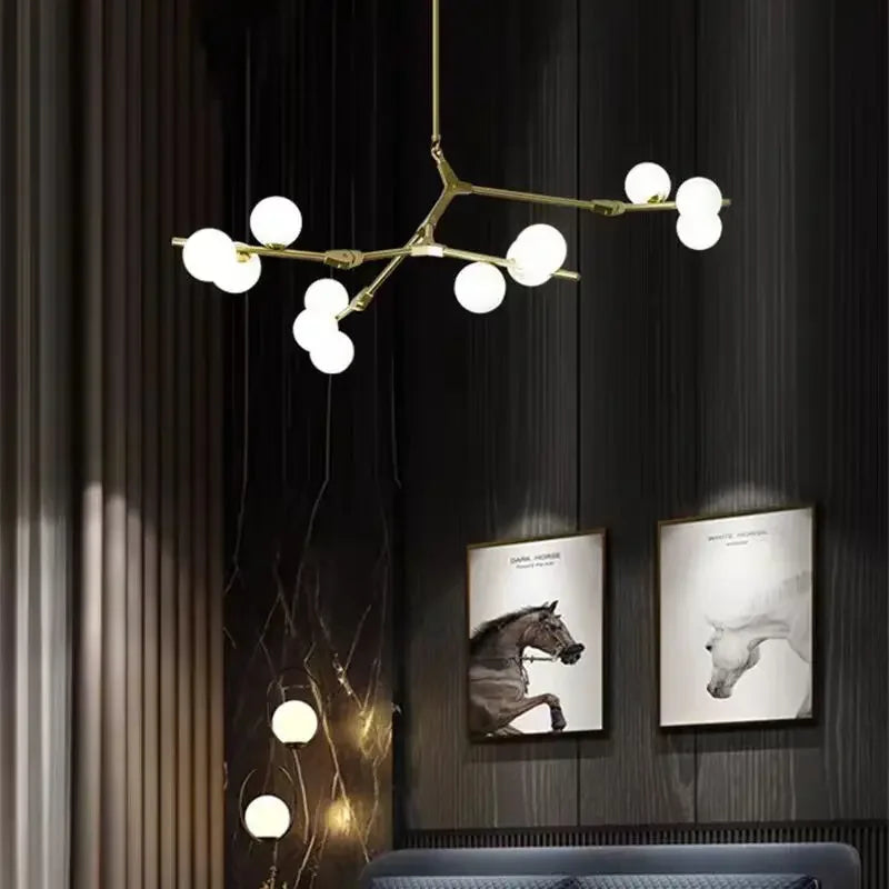 lustre moderne en verre design pour votre décoration intérieure - vue 3 sur 9