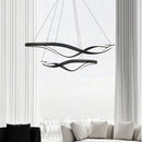 lustre led moderne aluminium anneau irrégulier simple réglable