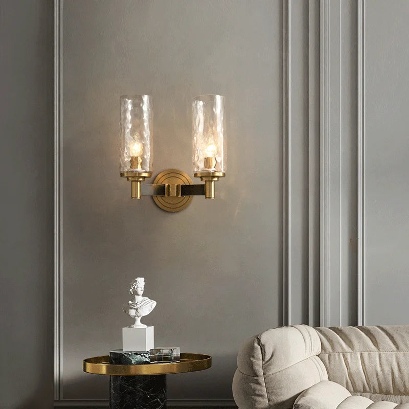 applique murale rétro en cuivre design ondulé pour décoration intérieure - vue 4 sur 8