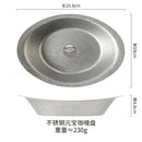 Assiette plate vintage acier inoxydable style industriel camping