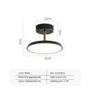 Minimalist LED ceiling light gold black copper bedroom living room hallway
