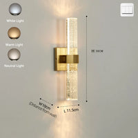 Applique murale moderne haut et bas pour la maison chambre chevet salon allée couloir escalier applique murale lumière 10W 110V 220V or