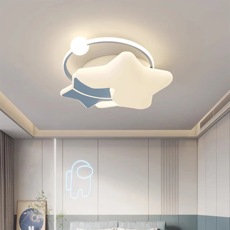 plafonnier moderne étoilé pour chambre d'enfant chaleureuse et romantique - vue 5 sur 9