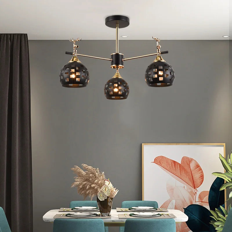 Style scandinave suspension lampe chambre plafonniers salon lampes suspendues cuisine plafond lustre E27 tête de lampe