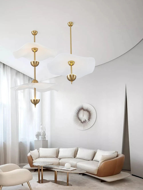Minimalist nordic acrylic chandelier for restaurants and cafés - vue 2 sur 10