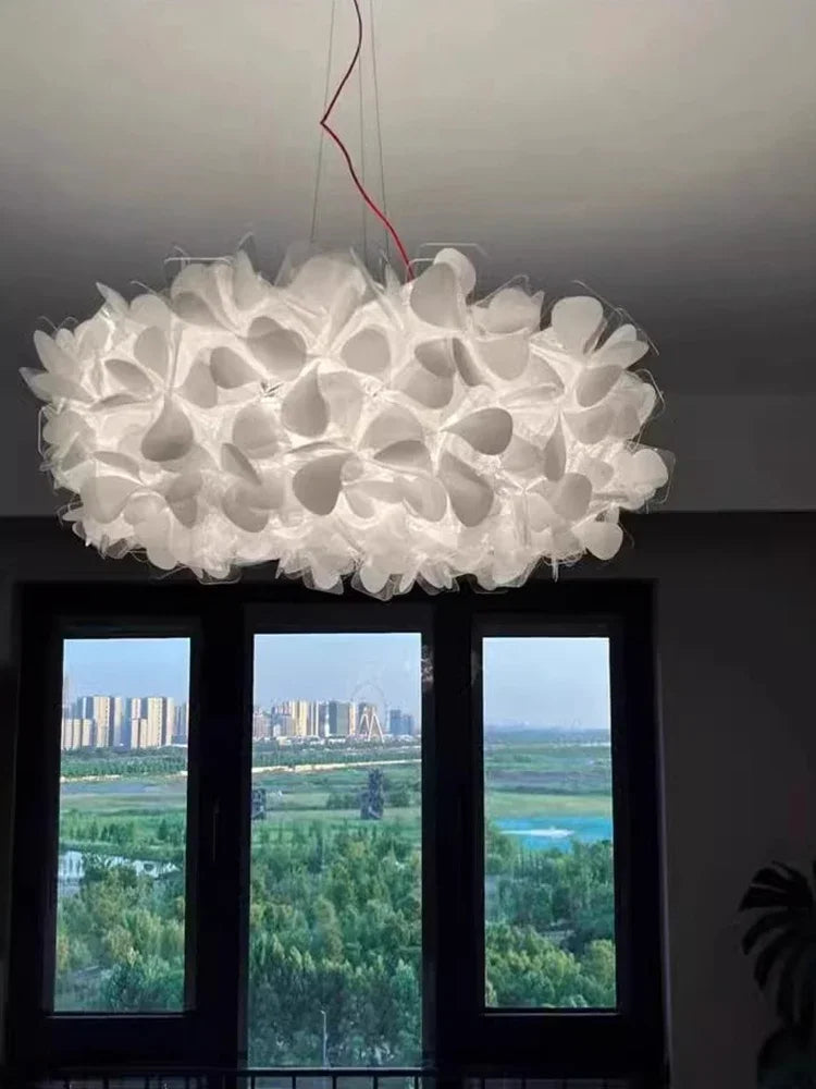 Italy Petal Lustre Led Chandelier Ceiling Pendant Lamps Suspension Hanging Light Fixture Indoor - vue 4 sur 12