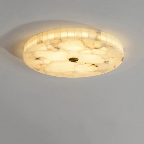 plafonnier led circulaire en marbre texture naturelle style européen