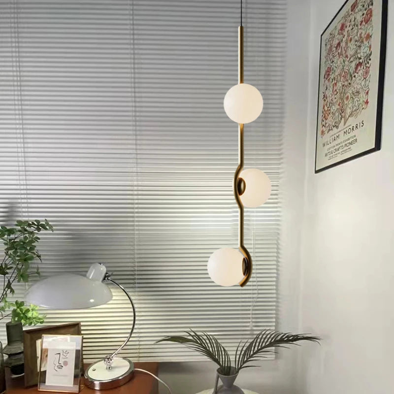 suspension en verre pour décoration intérieure ampoule non incluse - vue 3 sur 10