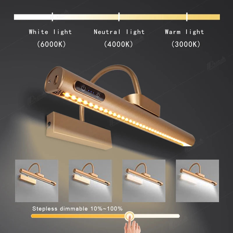 applique murale led usb design moderne décoratif lumineux - vue 7 sur 6