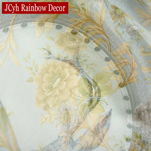 Rideau occultant floral style européen pour salon chambre
