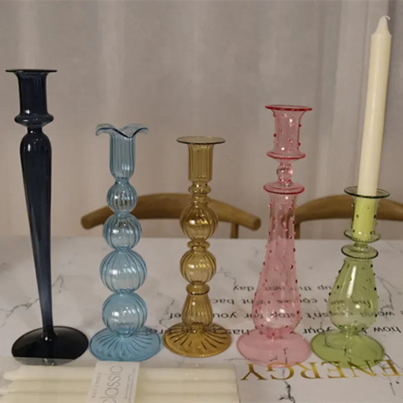 bougeoir en cristal pour décorations de mariage romantique - vue 3 sur 8