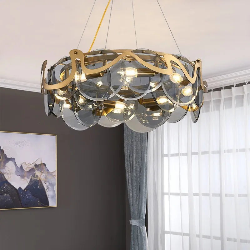 Suspension en verre style nordique post-moderne luxueux 2023 - vue 4 sur 10