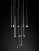 lustre led postmoderne nordique en cristal suspendu