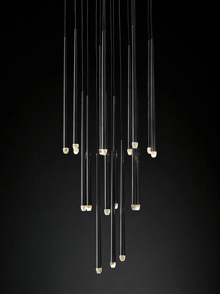 lustre led postmoderne nordique en cristal suspendu - vue 4 sur 17