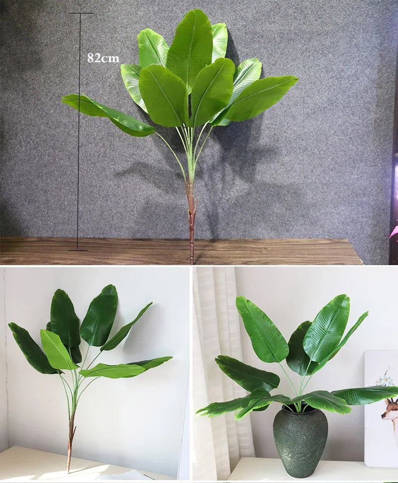 grandes plantes artificielles bananiers tropicaux décorations jungle - vue 4 sur 6