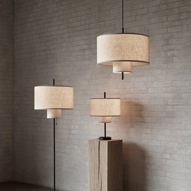 Japonais Wabi Sabi tissu Art suspension lumières Lustre Chandeliert salon chambre Restaurant B &amp; B décoration de la maison lampes suspendues - vue 7 sur 9