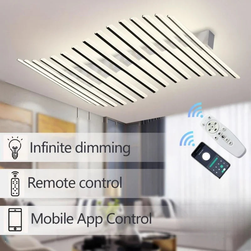 lustre nordique acrylique led moderne pour bar restaurant - vue 7 sur 12