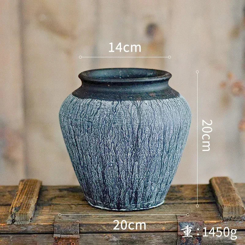 jardinières en poterie rustiques pour décoration intérieure et extérieure