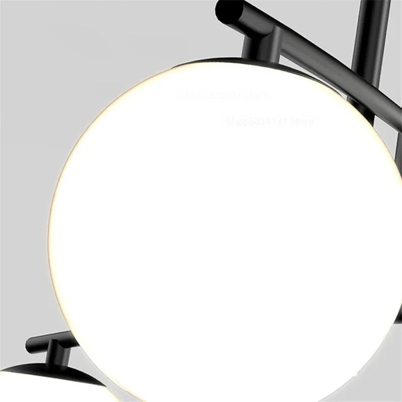 lustre led moderne youlaike en verre pour salon cuisine - vue 6 sur 12