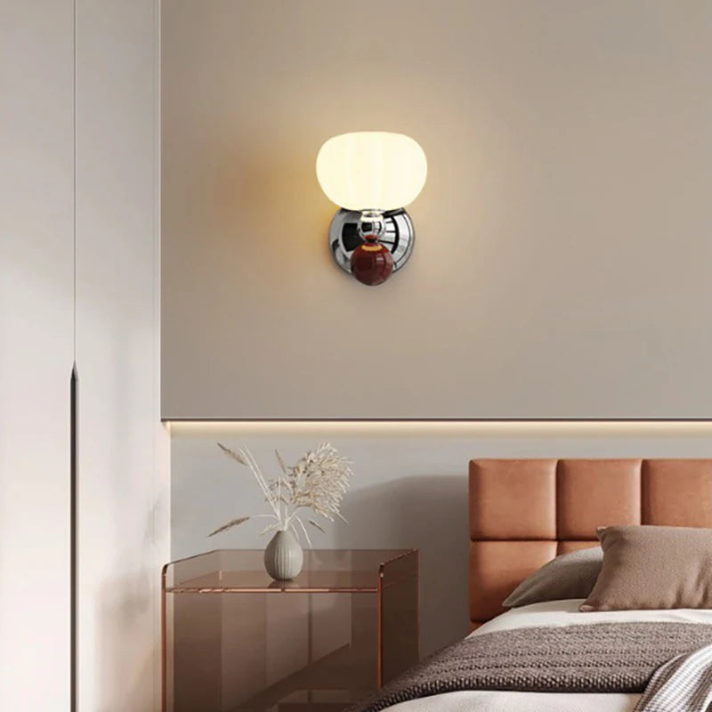 applique murale led moderne en acrylique avec métal chromé modifiable