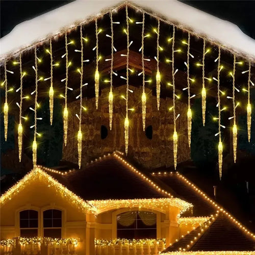 décorations lumineuses de noël pour fenêtres avec 8 modes clignotants - vue 2 sur 12