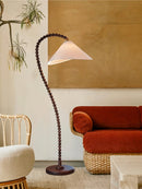 Minimalist wooden floor lamp retro style for ambient decoration