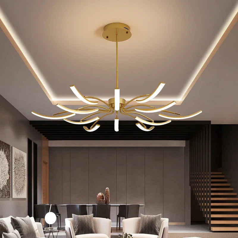 Lustre fini mat moderne pour la décoration du salon cuisine chambre étude lumière réglable lampes de plafond Led décoratives - vue 4 sur 10
