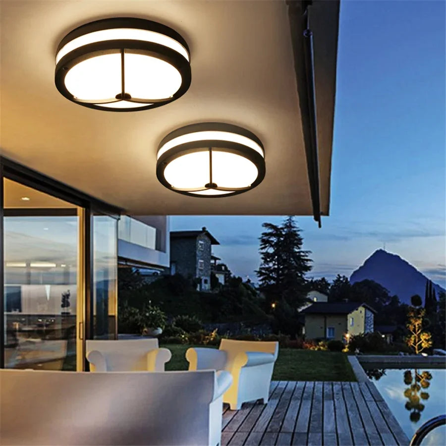plafonnier extérieur étanche pour balcons allées couloirs porches - vue 5 sur 9