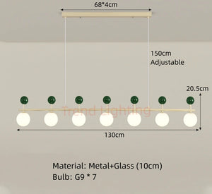 Glass and metal chandelier dynamic lighting style