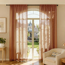Voilage aspect lin style japonais panneau rideau salon