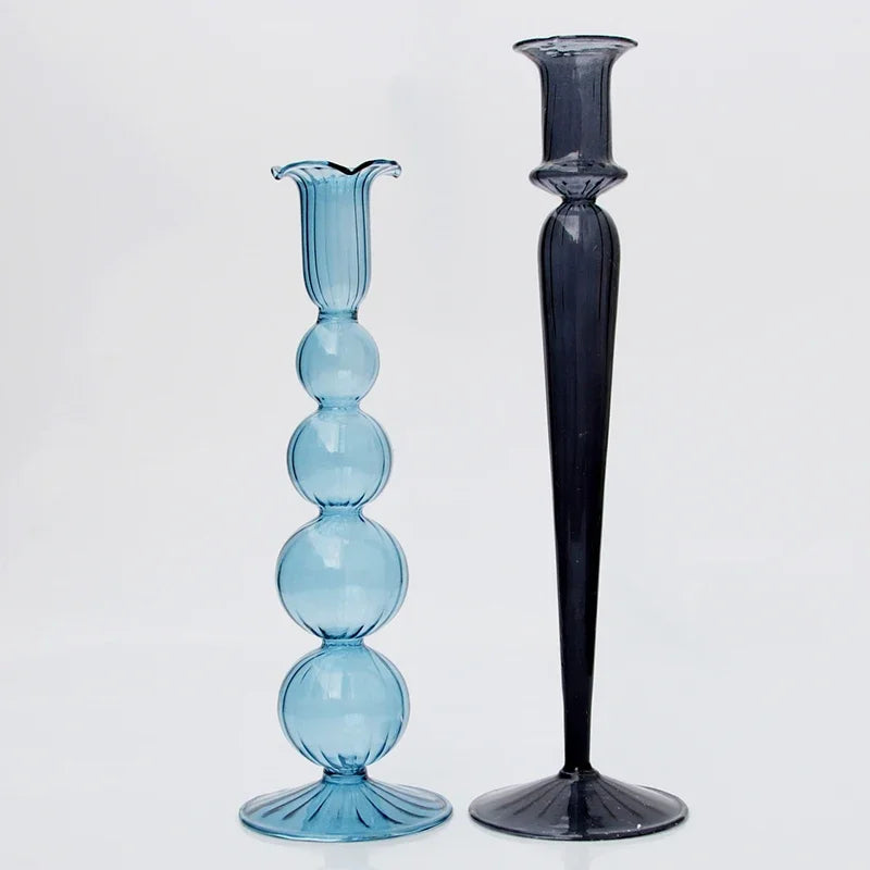 bougeoir en verre pour décoration de mariage et centre de table - vue 6 sur 29
