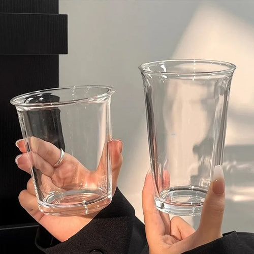 Mug en verre transparent style bubble tea coréen