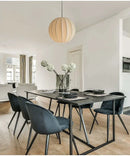 Nordic wabi sabi LED pendant light for living room, minimalist silk chandelier for bar, dining room, bedroom, loft