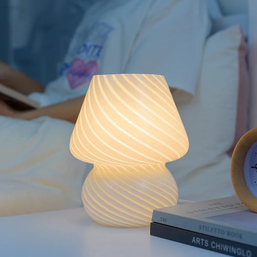 Lampe de bureau LED en verre