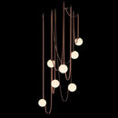 Modern minimalist flooring, villa belt, living room, dining room, interior decoration, chandelier